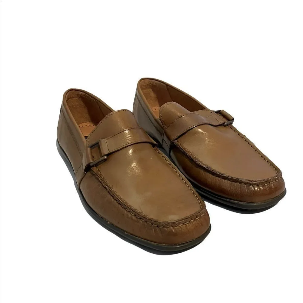 Men’s Giorgio Brutini Le Glove Brown Leather Driving Loafers Size 10 NWOT
